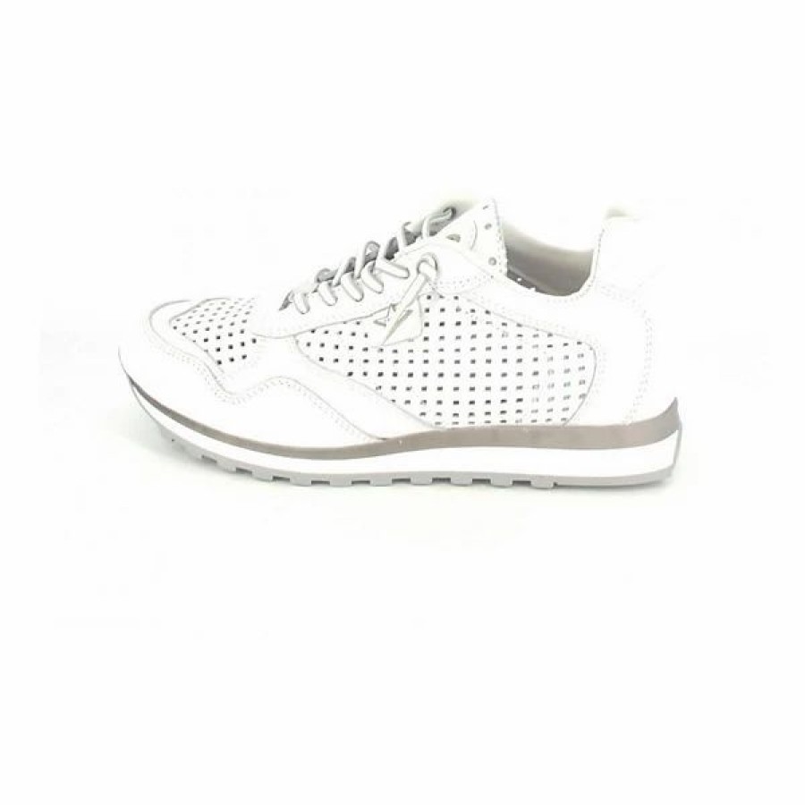 Sneakers * | Cetti Slipper Nature All White Chunky Sneakers Weis