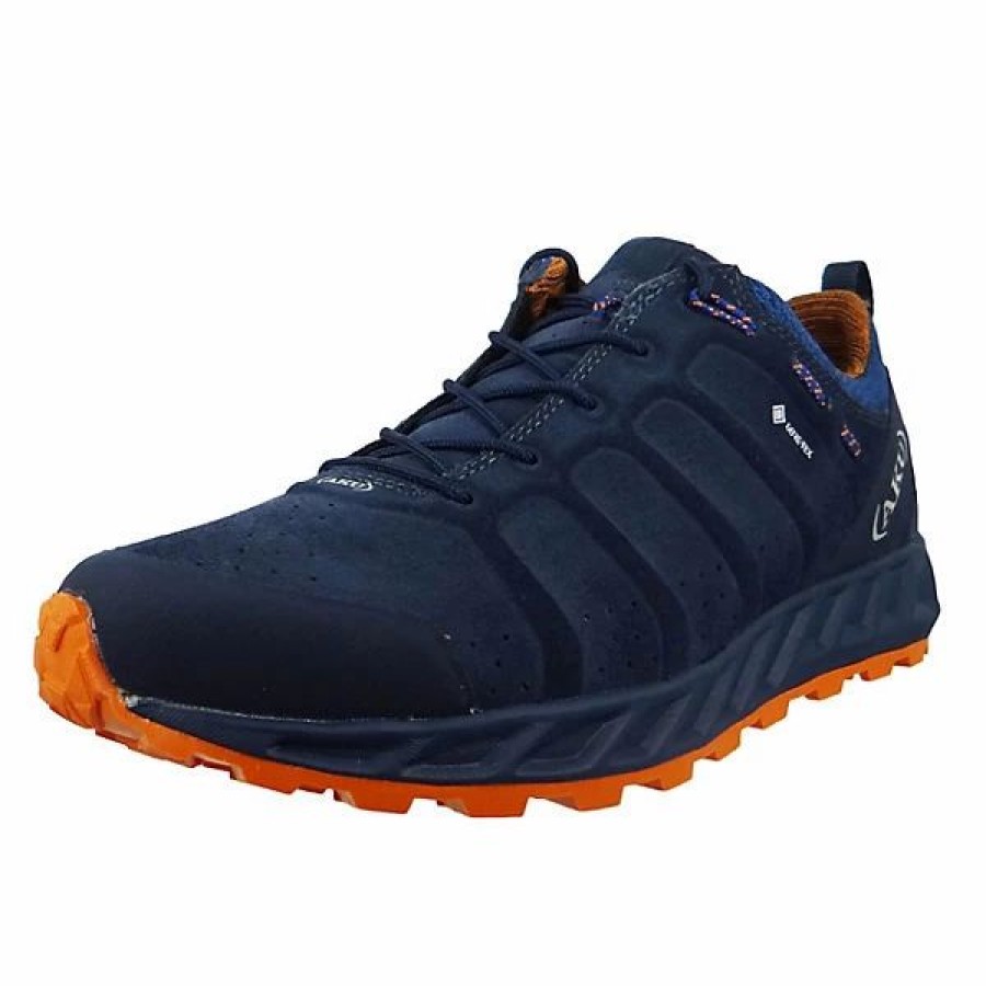 Schnurschuhe * | Aku Herren Wanderschuhe Winterschuhe Rapida Evo Gtx 767 Blau 63 Blue-Orange Wildleder / Suede Mit Vibram Cruise Mit Cs-Trek-Compound & Eva & Ortholite Hybrid Partially Recycled Schnurschuhe Blau