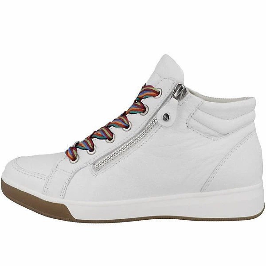 Sneakers * | Ara 12-44499 Sneaker Mid Damen Sneakers High Weis