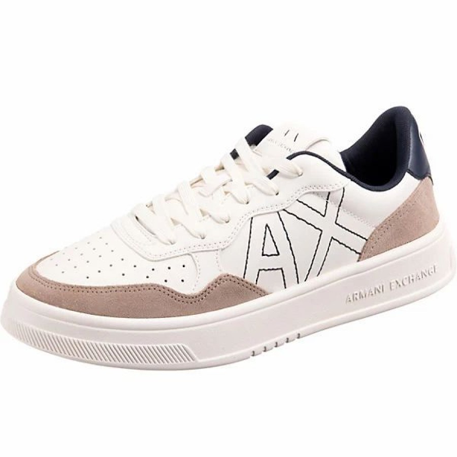 Sneakers * | Armani Exchange Sneakers Low Weis/Beige