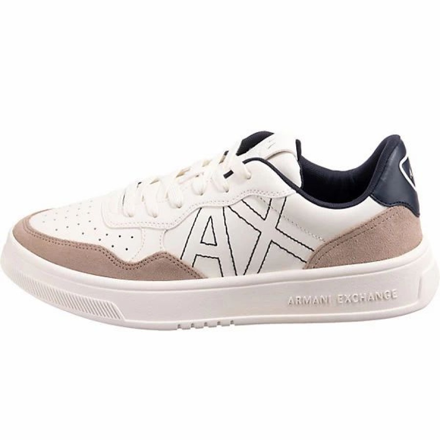 Sneakers * | Armani Exchange Sneakers Low Weis/Beige