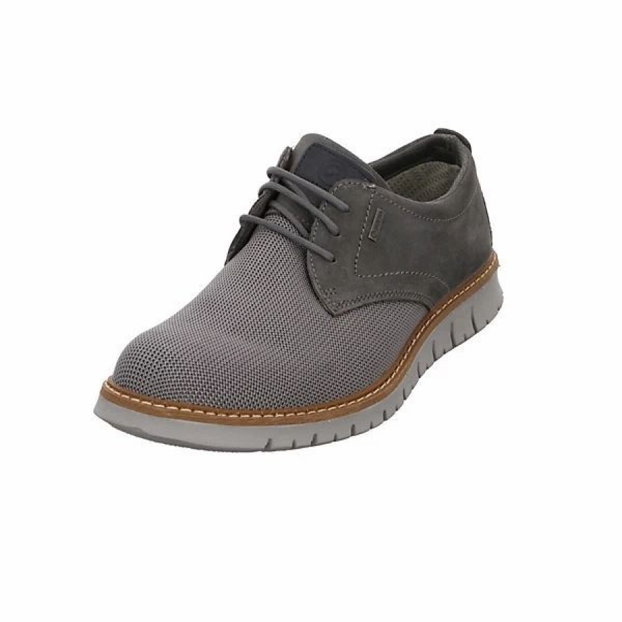 Schnurschuhe * | Ara Herren Schnurhalbschuhe Leandro Schnurschuh Freizeit Elegant Schuhe Leder-/Textilkombination Uni Schnurschuhe Grau